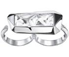 Swarovski Swarovski Jean Paul Gaultier For Atelier Swarovski, Reverse Ring White Rhodium-plated
