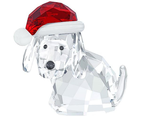 Swarovski Swarovski Dog With Santa's Hat Color Accents