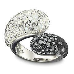 Swarovski Louise Black And White Ring