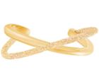 Swarovski Swarovski Crystaldust Cross Cuff, Brown, Gold Plating Brown Gold-plated