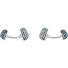 Swarovski Moselle Cufflinks , Aqua, Palladium Plating