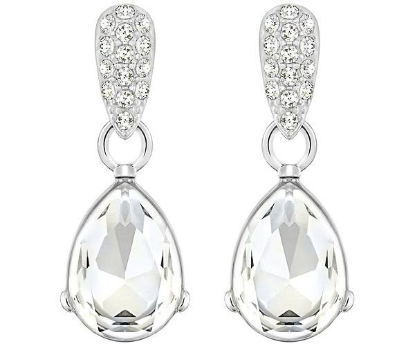 Swarovski Swarovski Water Drop Pierced Earrings  Rhodium-plated