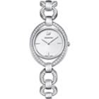 Swarovski Stella Watch, Metal Bracelet, White, Silver Tone