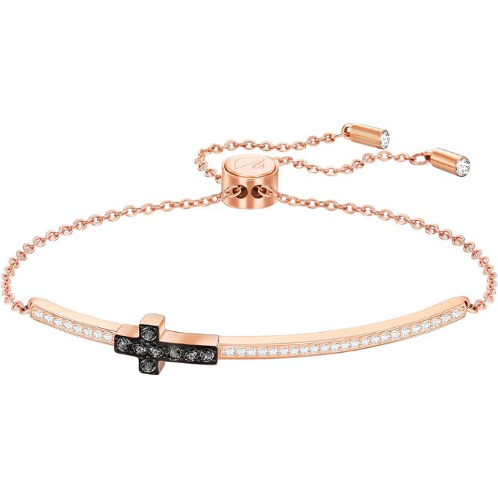 Swarovski Harvey Pavã© Bangle, White, Rose Gold Plating