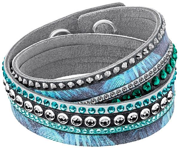 Swarovski Swarovski Slake Print Bracelet, Multi-colored Dark Multi Stainless Steel