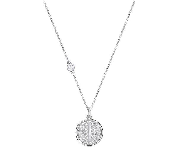 Swarovski Swarovski Letter I Pendant, White, Rhodium Plating White Rhodium-plated