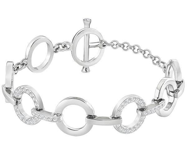Swarovski Swarovski Circle Bracelet, White, Rhodium Plating White Rhodium-plated