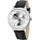 Swarovski Atlantis Limited Edition Automatic Men's Watch, Leather Strap, White, Silver Tone