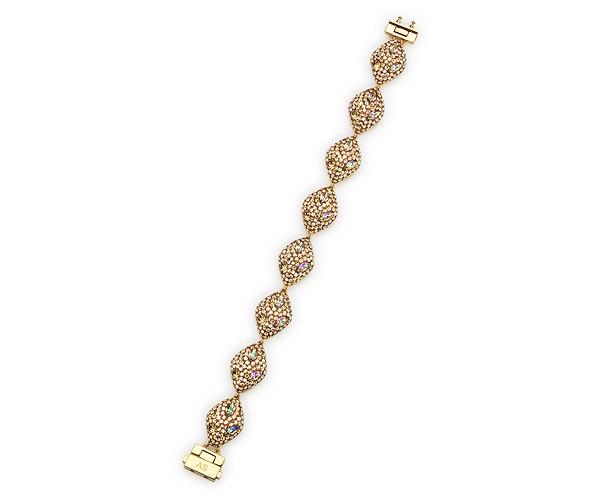 Swarovski Swarovski Moselle Bracelet, Gold Plating Brown Gold-plated