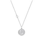 Swarovski Swarovski Letter U Pendant, White, Rhodium Plating White Rhodium-plated