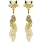 Swarovski March Fox Pierced Earrings, Multi-colored, Gold Plating