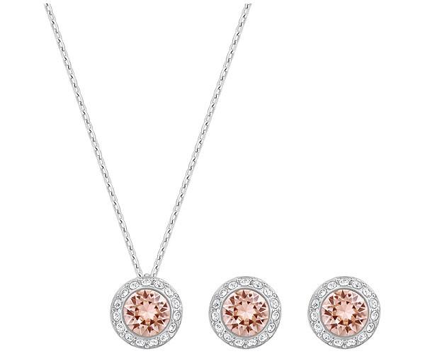 Swarovski Swarovski Angelic Set Pink Rhodium-plated