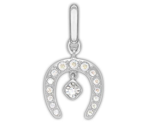 Swarovski Swarovski Crystal Horseshoe Charm White Rhodium-plated