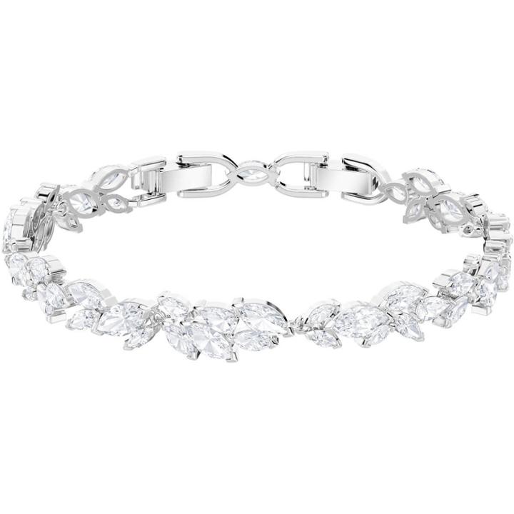 Swarovski Louison Bracelet, White, Rhodium Plating