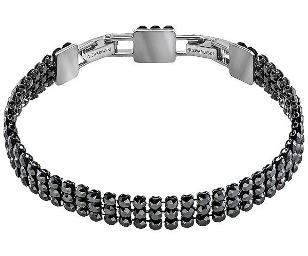 Swarovski Swarovski Fit Bracelet, Black, Ruthenium Plating Teal Rhodium-plated
