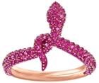 Swarovski Swarovski Leslie Ring, Fuchsia, Rose Gold Plating Pink Rose Gold-plated