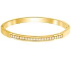 Swarovski Swarovski Further Thin Bangle, White, Gold Plating Brown Gold-plated