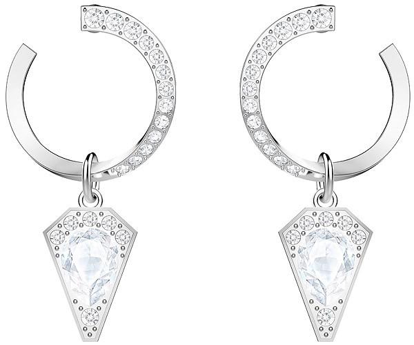 Swarovski Swarovski Lucy Kite Pierced Earrings, White, Rhodium Plating White Rhodium-plated