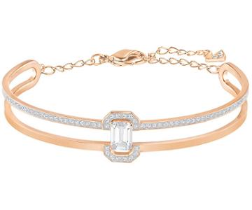 Swarovski Swarovski Gallery Square Bangle, White White Rose Gold-plated