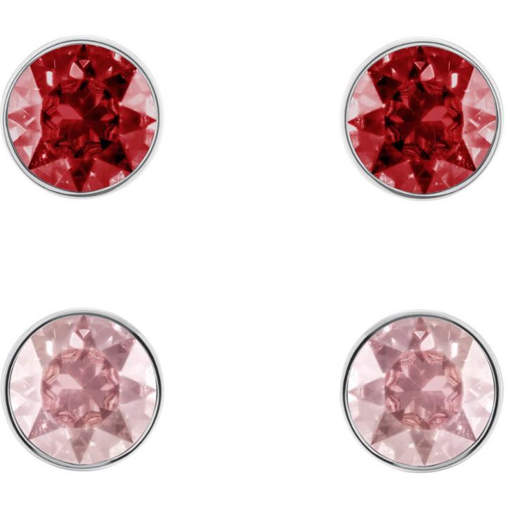 Swarovski Madyson Pierced Earring Set, Red, Rose Gold Plating