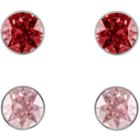 Swarovski Madyson Pierced Earring Set, Red, Rose Gold Plating