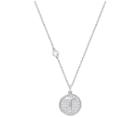 Swarovski Swarovski Letter T Pendant, White, Rhodium Plating White Rhodium-plated