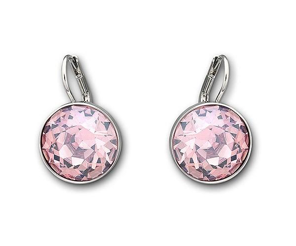 Swarovski Swarovski Bella Pierced Earrings, Pink, Rhodium Plating Pink Rhodium-plated