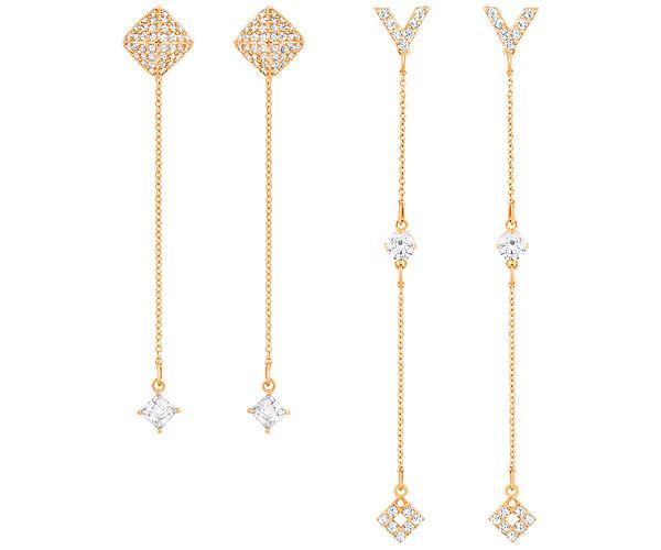 Swarovski Swarovski Grapefruit Pierced Earrings, White, Rose Gold Plating White Rose Gold-plated