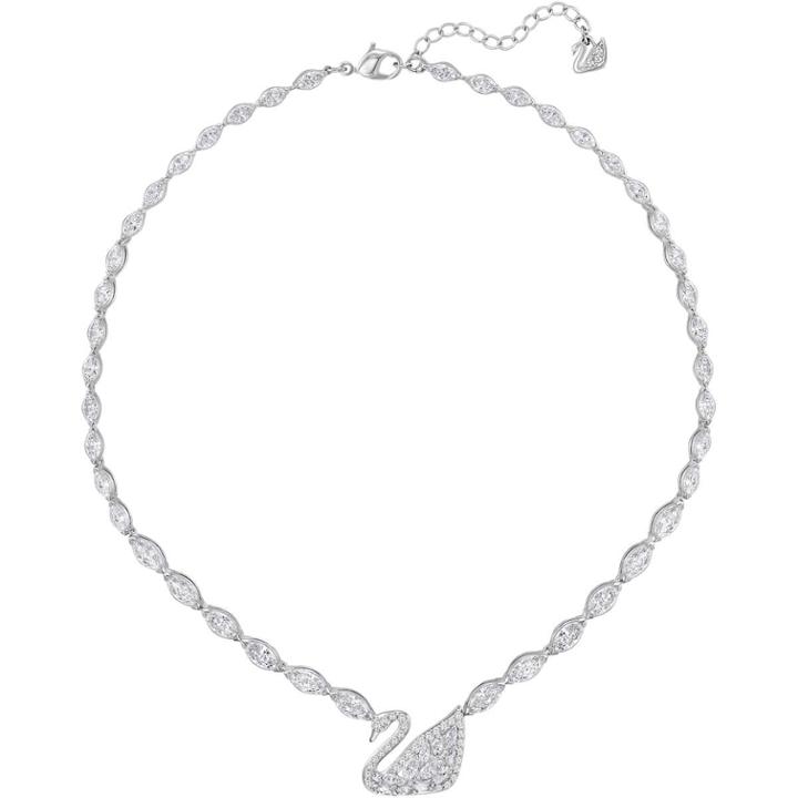 Swarovski Swan Lake Necklace, Small, White, Rhodium Plating