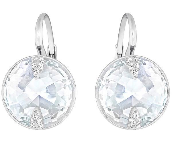 Swarovski Swarovski Globe Pierced Earrings, White, Rhodium Plating White Rhodium-plated