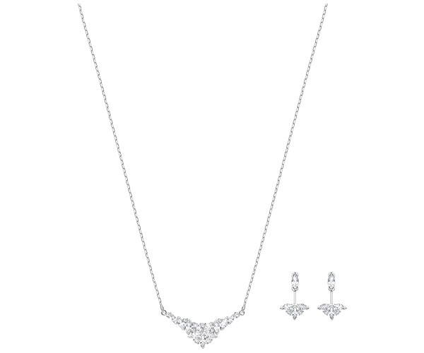 Swarovski Swarovski Lady Set, White, Rhodium Plating White Rhodium-plated
