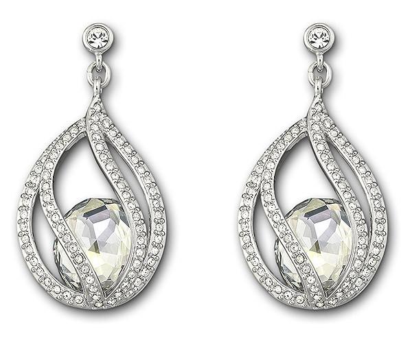 Swarovski Swarovski Megan Pierced Earrings White Rhodium-plated