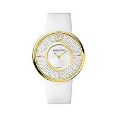 Swarovski Crystalline White Yellow Gold Tone Watch