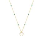 Swarovski Swarovski Last Summer Moon Necklace, Aqua, Gold Plating Aqua Gold-plated