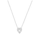 Swarovski Swarovski Sparkling Dance Heart Necklace, White White Rhodium-plated