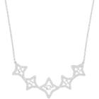 Swarovski Sparkling Dance Star Necklace, Medium, White, Rhodium Plating