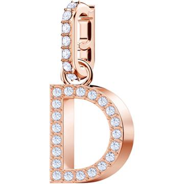 Swarovski Swarovski Remix Collection Charm D, White, Rose Gold Plating