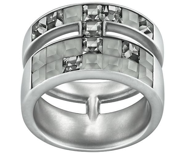 Swarovski Swarovski Atelier Swarovski By Viktor And Rolf, Frozen Crystals Wide Ring Gray
