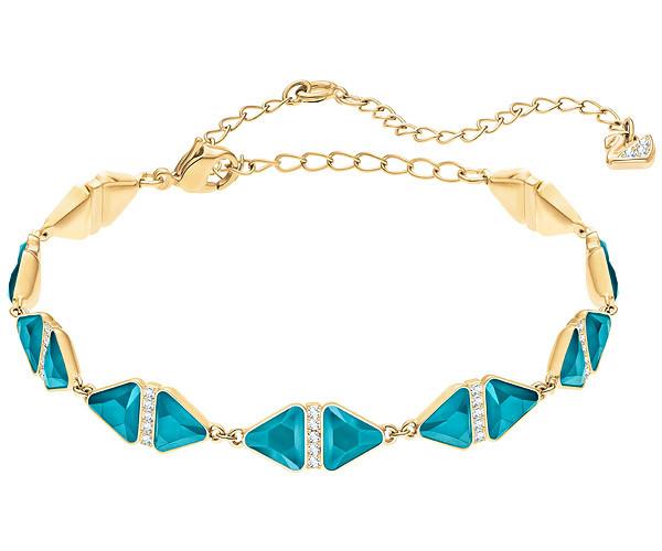 Swarovski Swarovski Labyrinth Bracelet, Multi-colored, Gold Plating Dark Multi Gold-plated