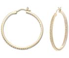 Swarovski Swarovski Somerset Medium Hoop Pierced Earrings, Gold-plated White Gold-plated