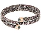 Swarovski Swarovski Crystaldust Double Bangle, Multi-colored Brown Rose Gold-plated