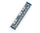 Swarovski Swarovski Domino Large Bracelet, Blue Lacquer Plating White
