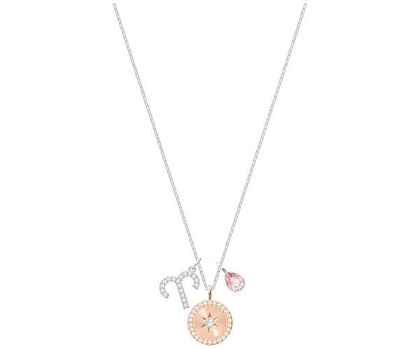Swarovski Swarovski Zodiac Pendant, Aries, Pink, Rhodium Plating Pink Rhodium-plated
