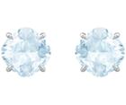 Swarovski Swarovski Mix Pierced Earrings, Blue, Rhodium Plating Green Rhodium-plated