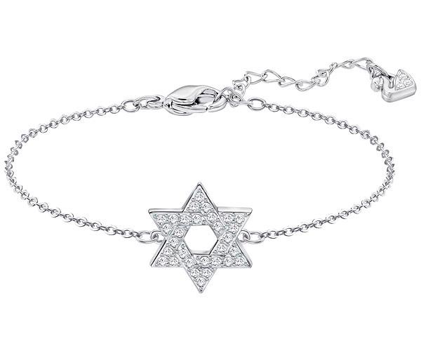Swarovski Swarovski Star Of David Bracelet, White, Rhodium Plating White Rhodium-plated
