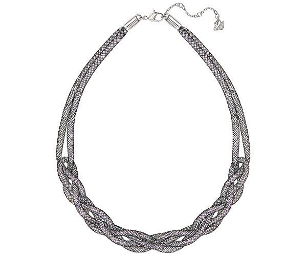 Swarovski Swarovski Stardust Braided Necklace White Rhodium-plated