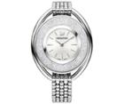 Swarovski Swarovski Crystalline Oval Watch, Metal Bracelet, White, Silver Tone White Stainless Steel