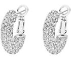 Swarovski Swarovski Bolster Hoop Pierced Earrings, Palladium Plating White Rhodium-plated
