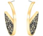Swarovski Swarovski Crystaldust Hoop Pierced Earrings, Gold Tone Brown Gold-plated