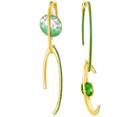 Swarovski Swarovski Land Of Hope Pierced Earrings, Green, Gold Plating Dark Multi Gold-plated